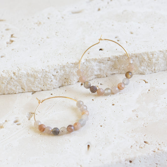 Moonstone Hoops