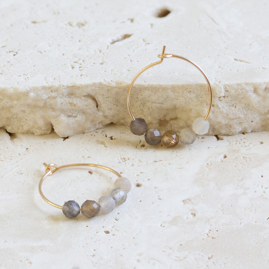 Moonstone Mini Hoops