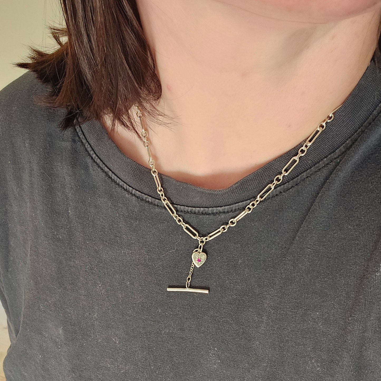 Ruby Rebel Heart Necklace