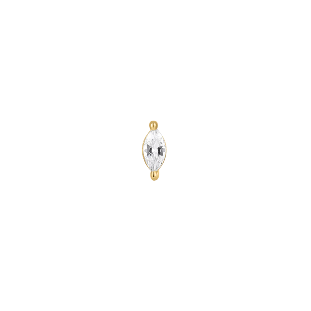Marq stud | 14ct Gold