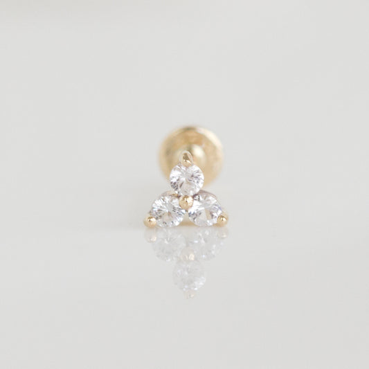 Trio stud | 14ct Gold