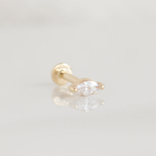Marq stud | 14ct Gold