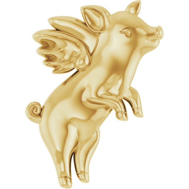 When Pigs Fly Charm | Silver