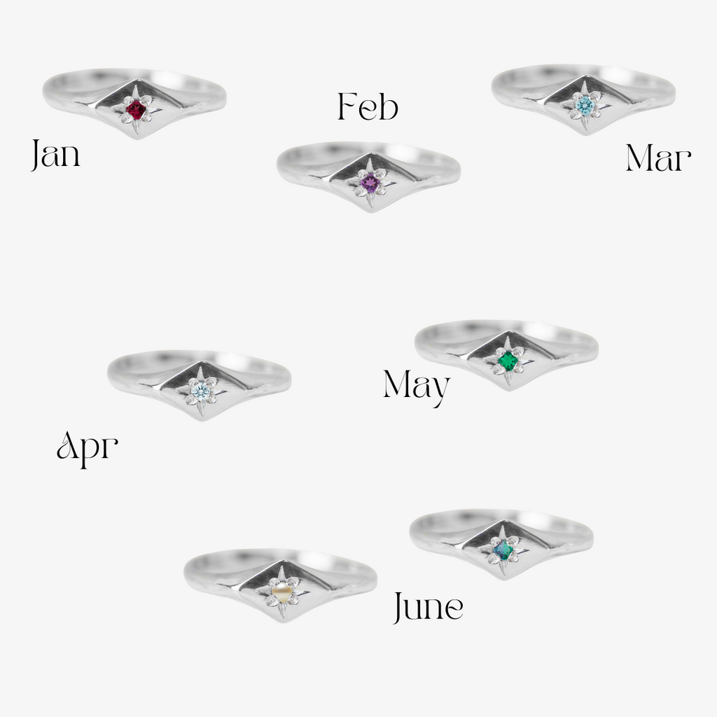 Celeste Birthstone Signet
