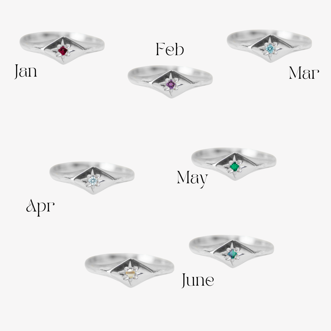 Celeste Birthstone Signet