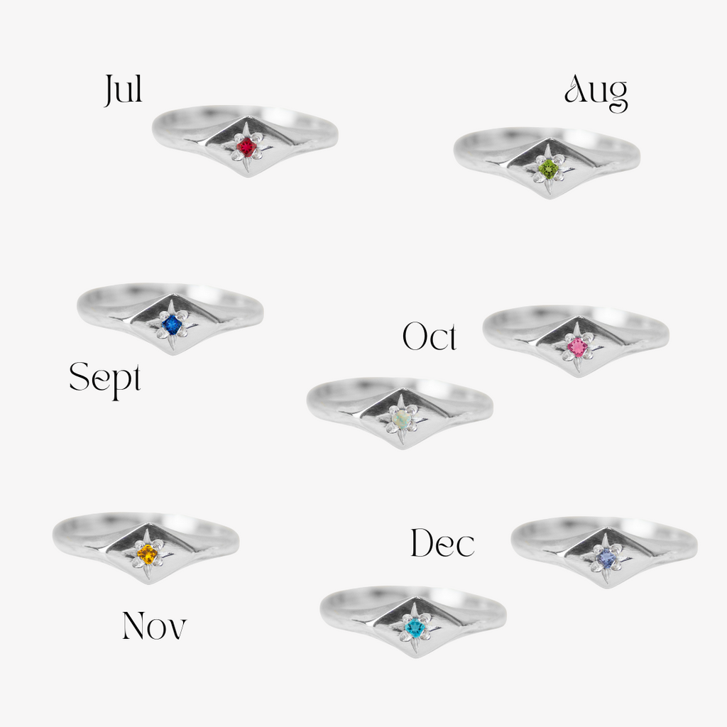 Celeste Birthstone Signet