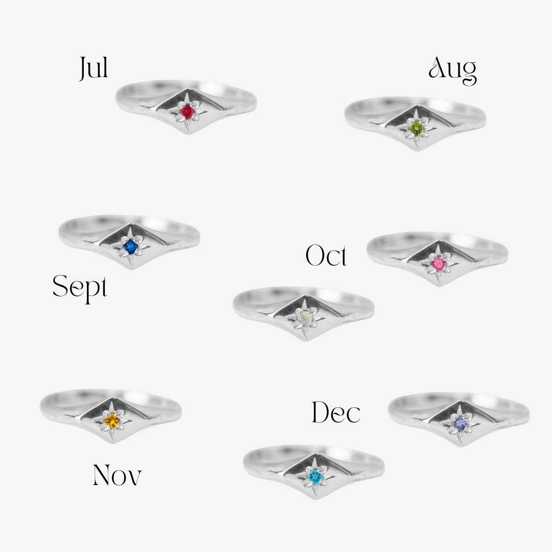 Celeste Birthstone Signet