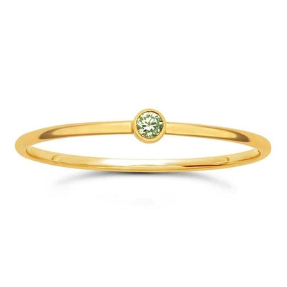 Cubic Zirconia Ring | Lime