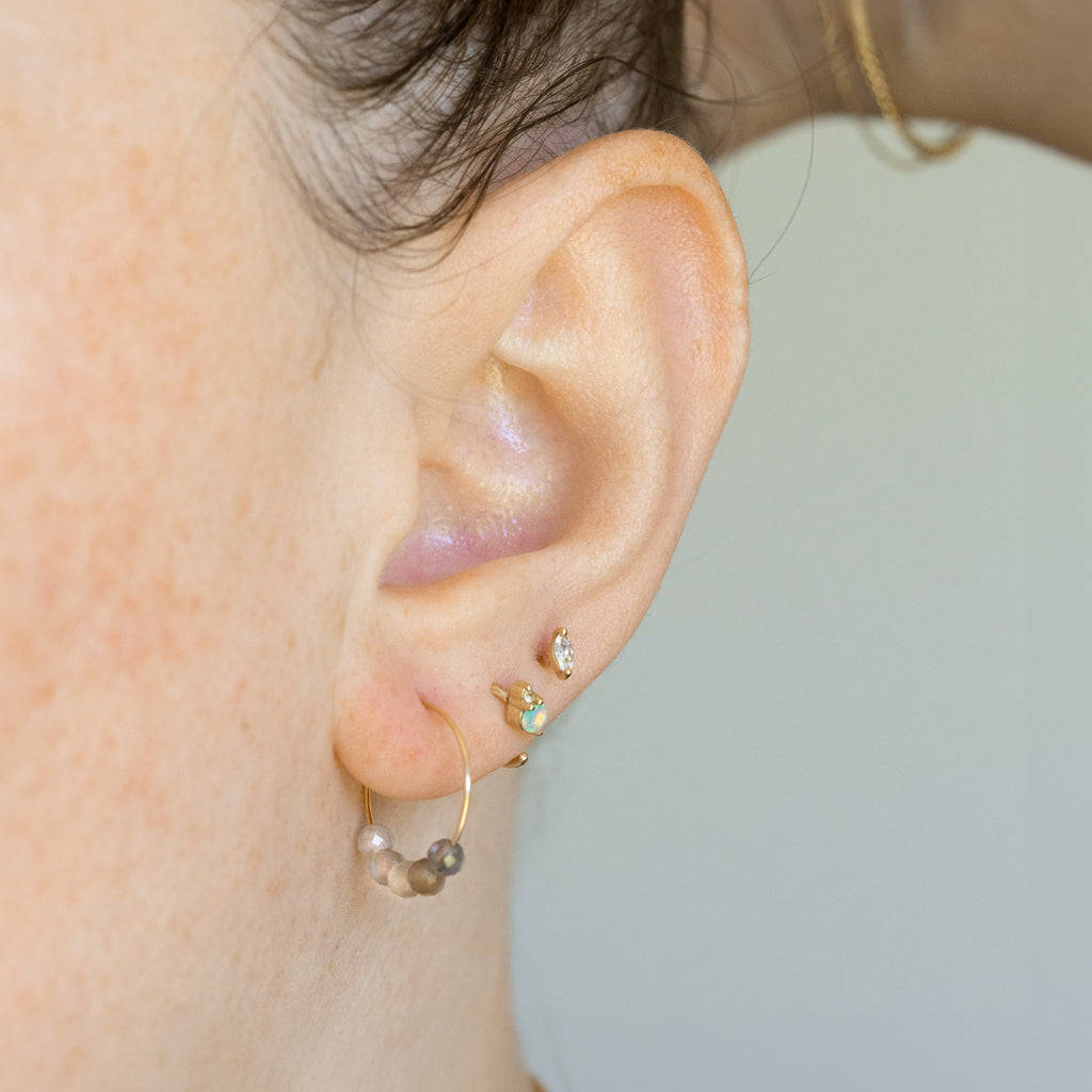 Moonstone Mini Hoops