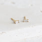 fine gold filled white cz stud earrings