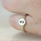 Ruins Signet | Salt & Pepper Diamond