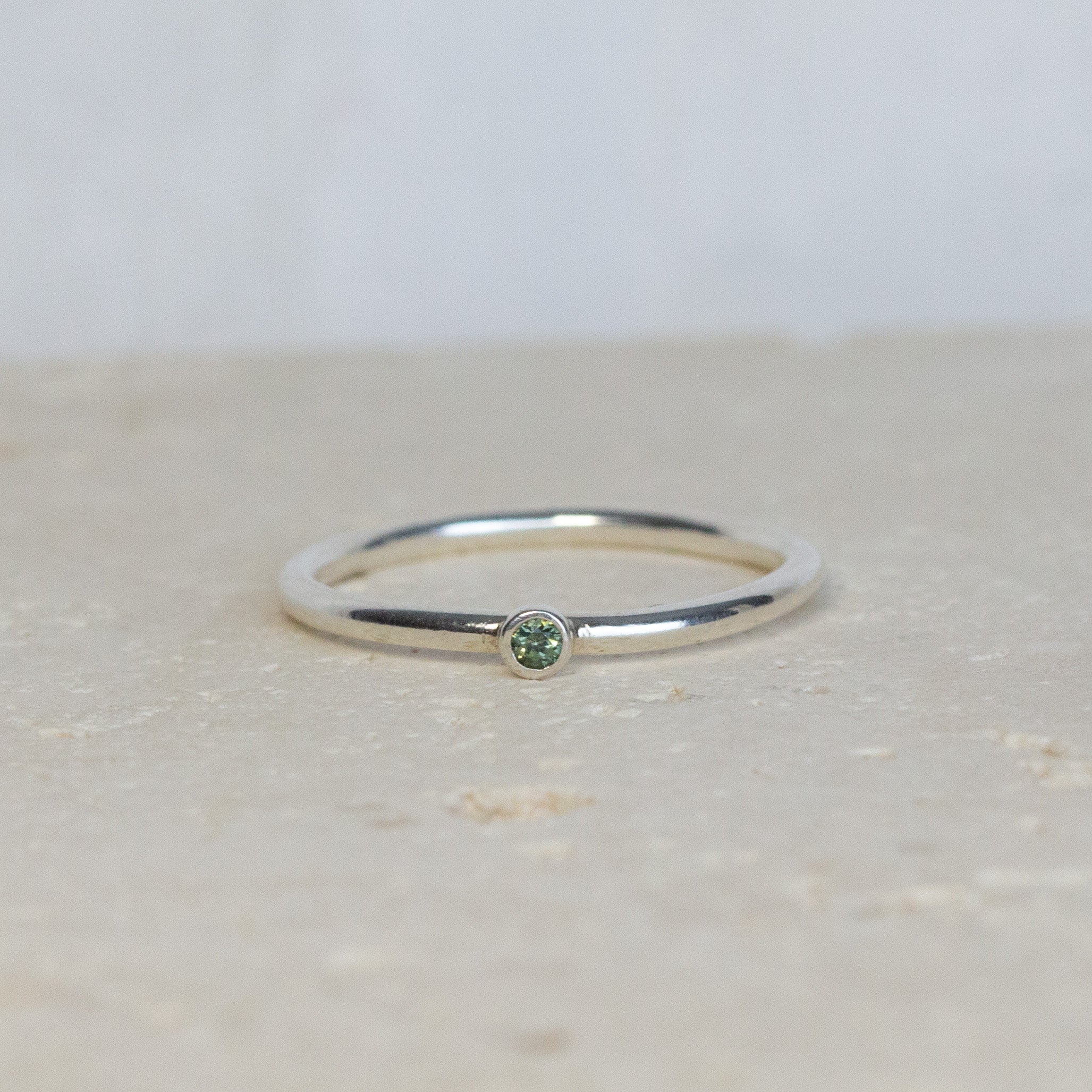 Sapphire Stacking Ring | Teal