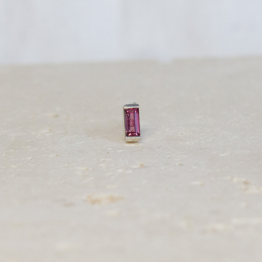 Confetti Stud | Rhodolite Garnet