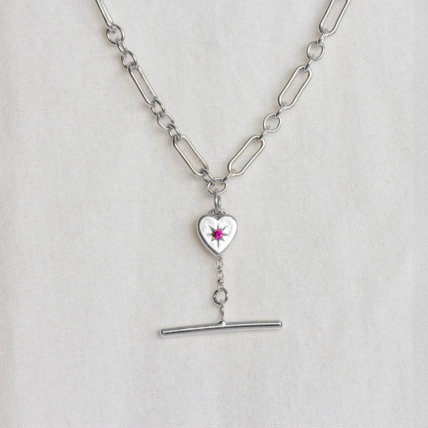 Ruby Rebel Heart Necklace