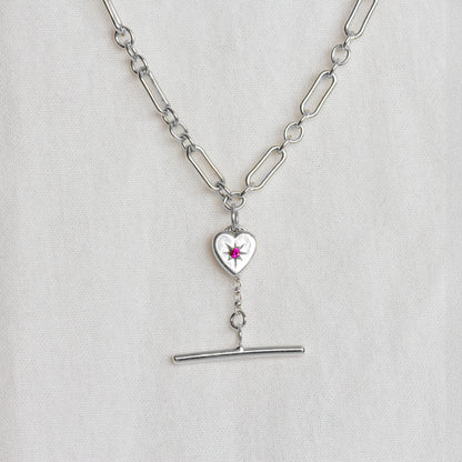 Ruby Rebel Heart Necklace