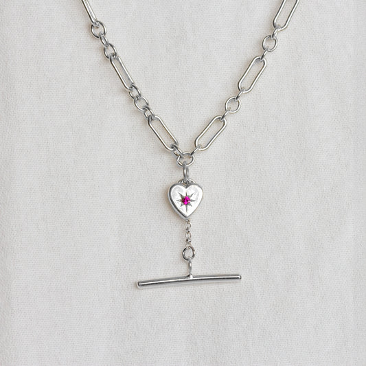 Ruby Rebel Heart Necklace