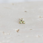 Sapphire Trio Stud | 14ct Gold