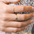 Cubic Zirconia Ring | Lime