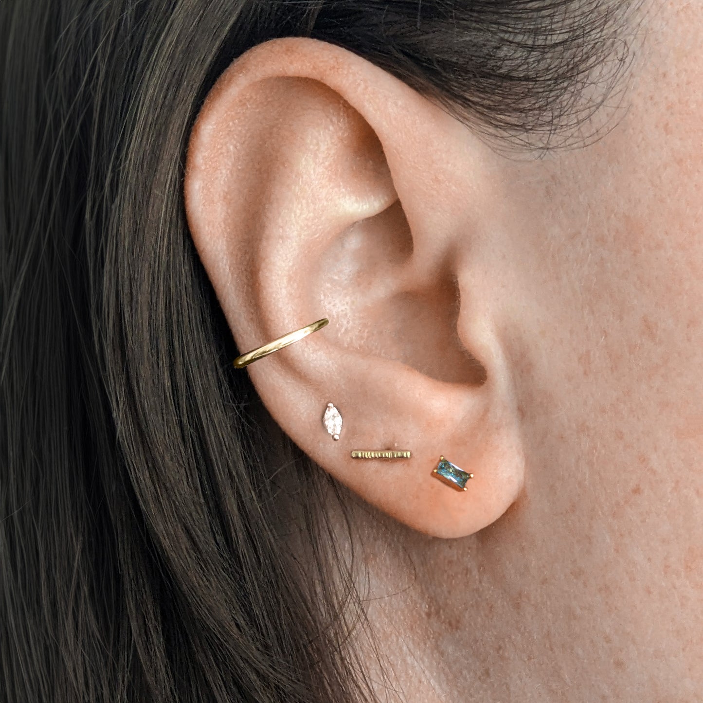 Et Moi Studs | Aquamarine