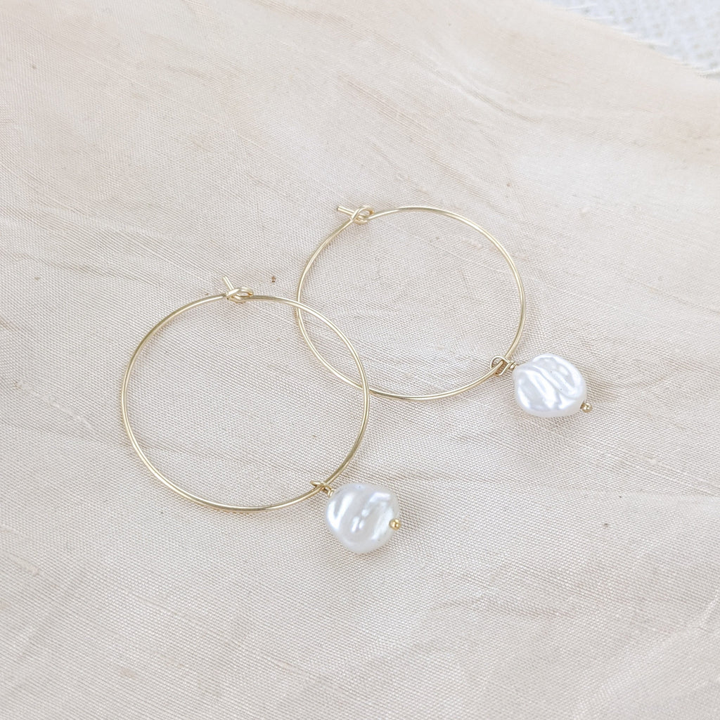 Poppy Pearl Hoops