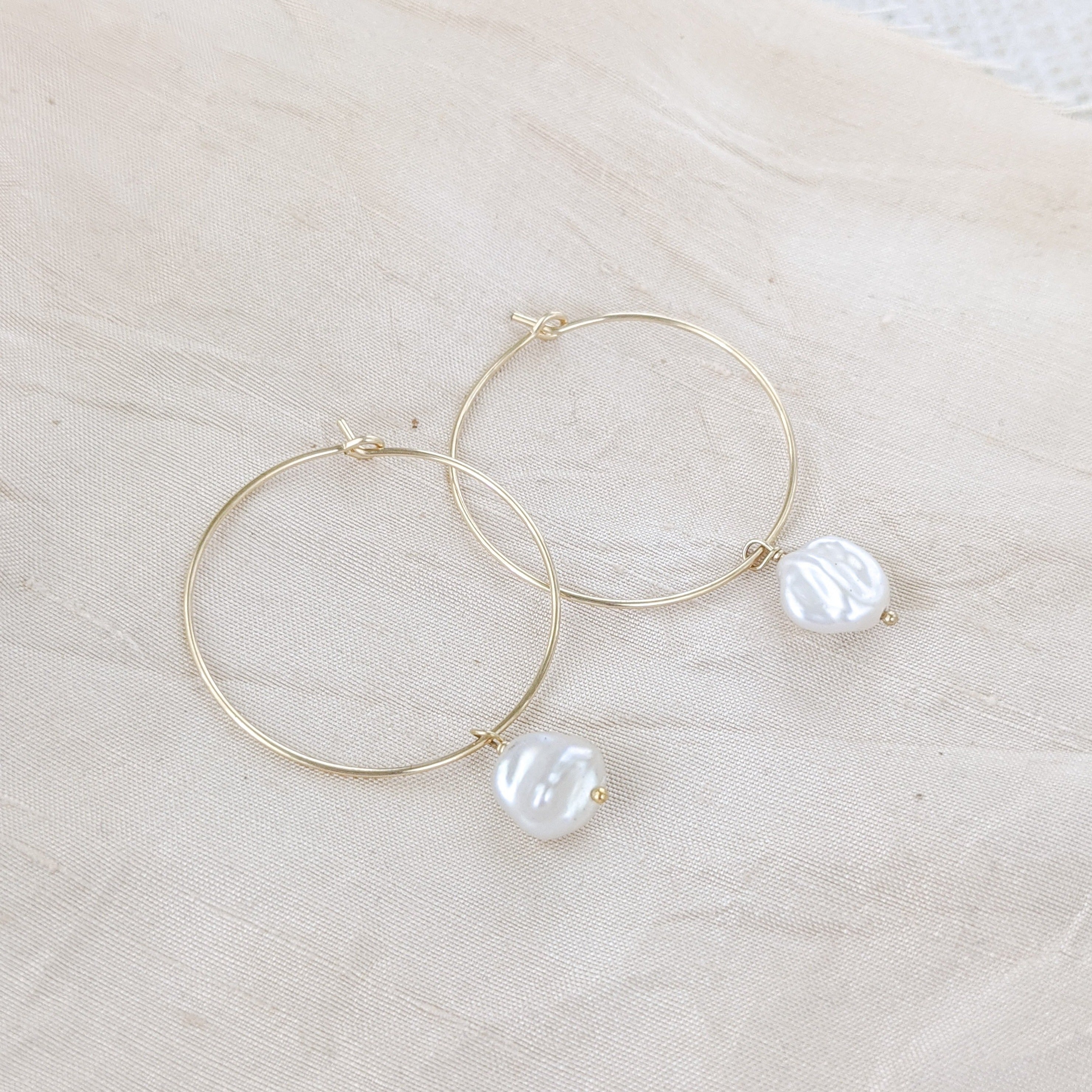 Poppy Pearl Hoops