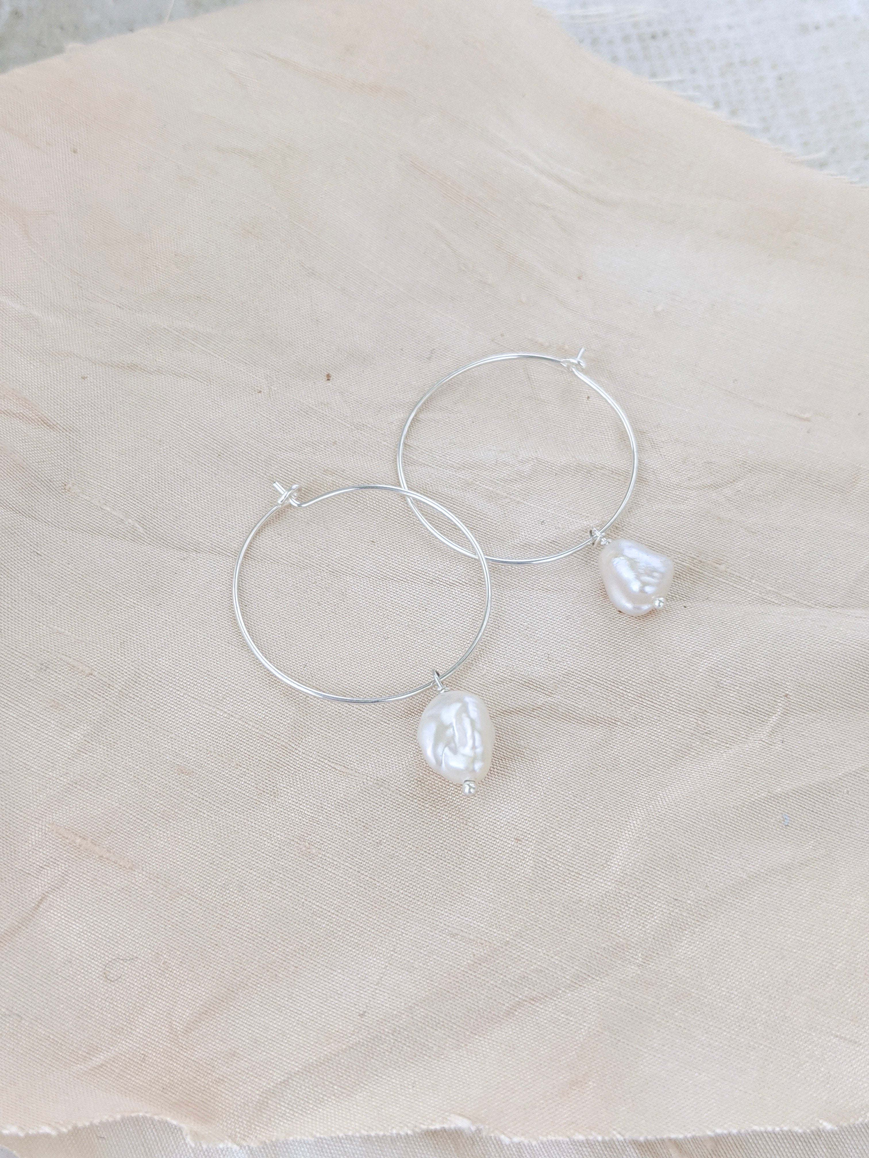 Poppy Pearl Hoops
