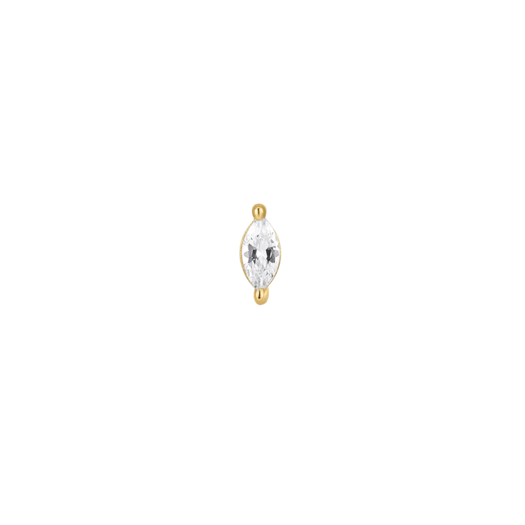 Marq stud | 14ct Gold