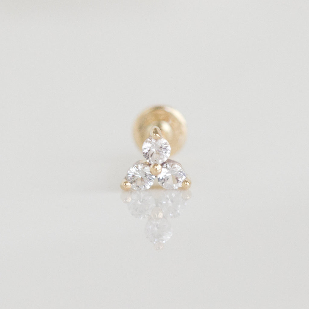 Trio stud | 14ct Gold