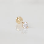Round solitaire stud | 14ct Gold
