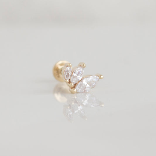 Mira stud | 14ct gold