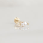 Marq stud | 14ct Gold