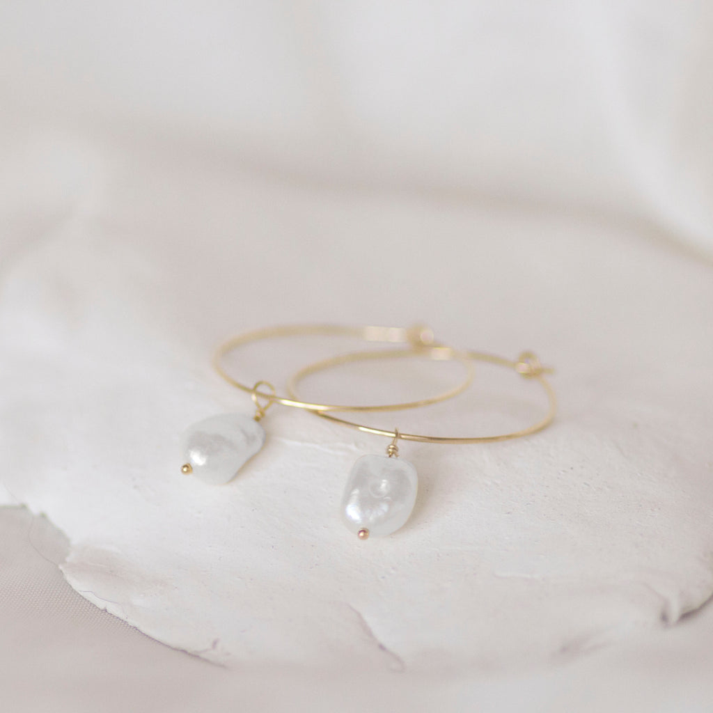 Poppy Pearl Hoops