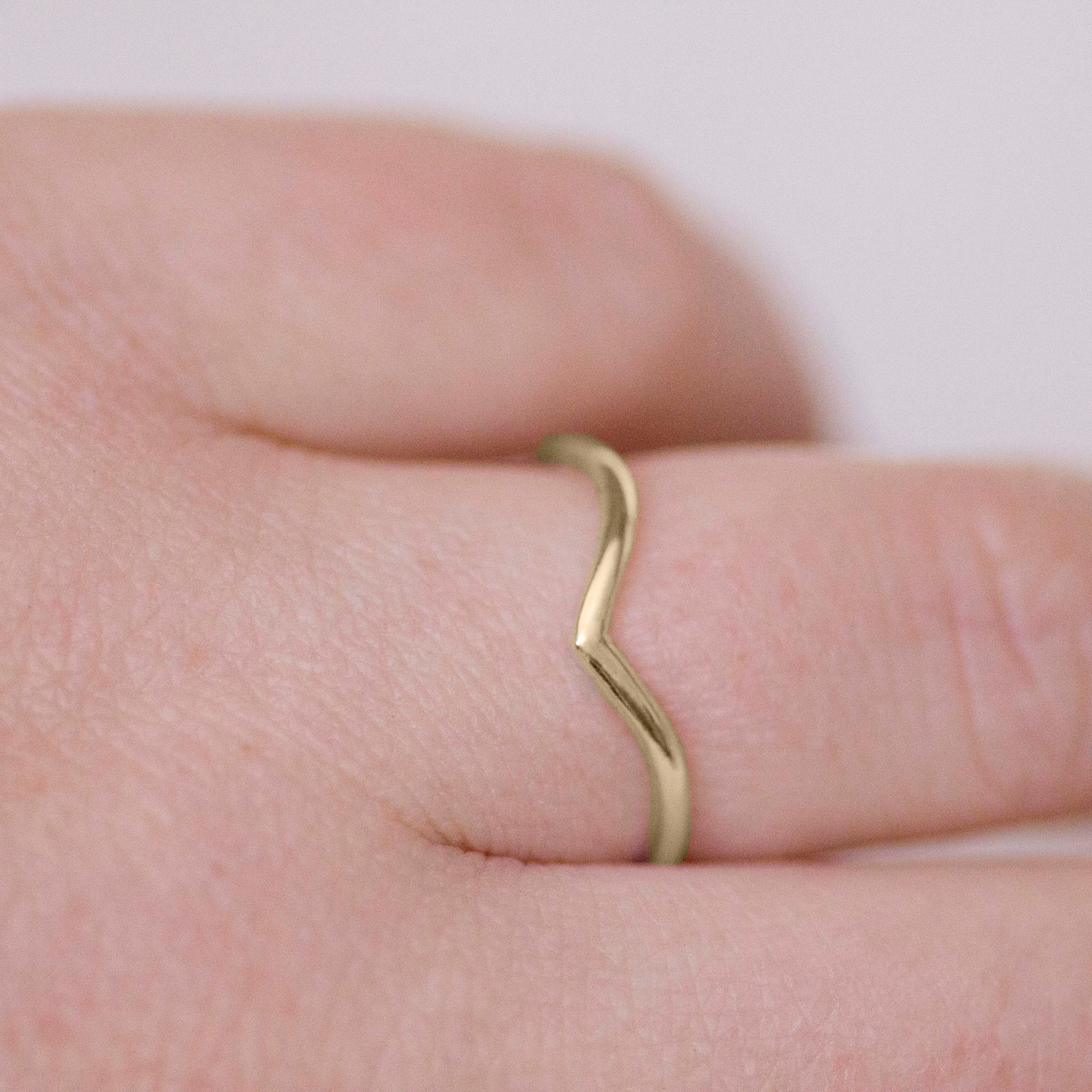 Chev Contour Ring