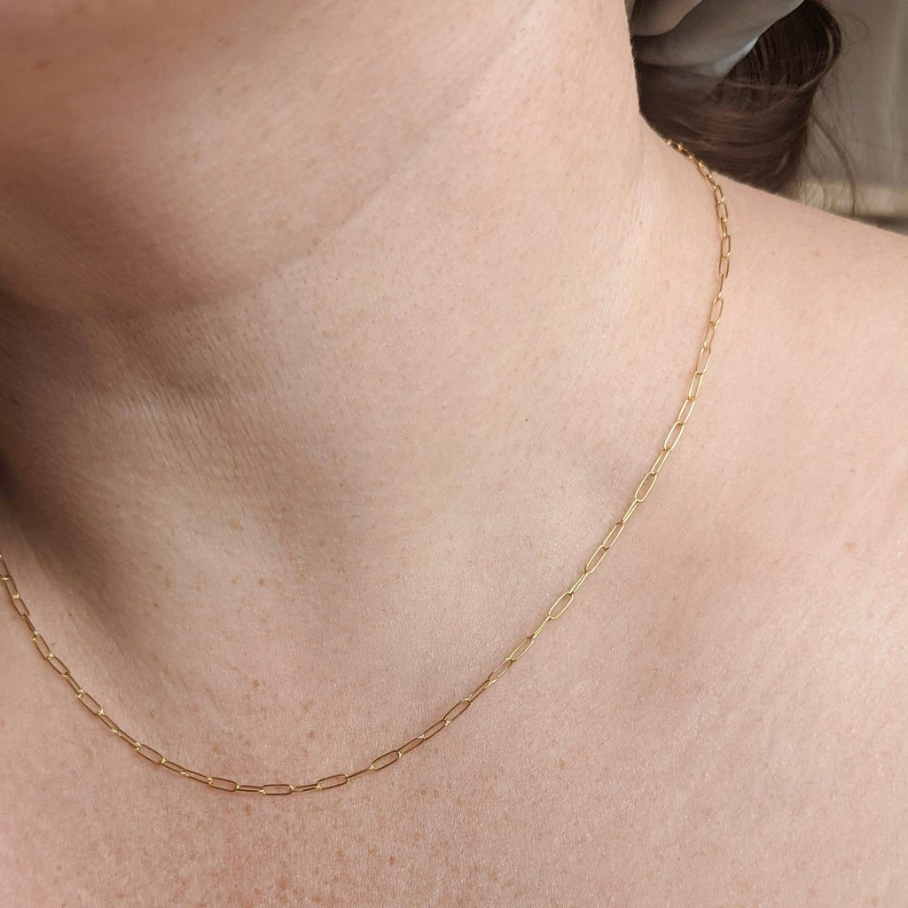Fine Paperclip Chain Necklace