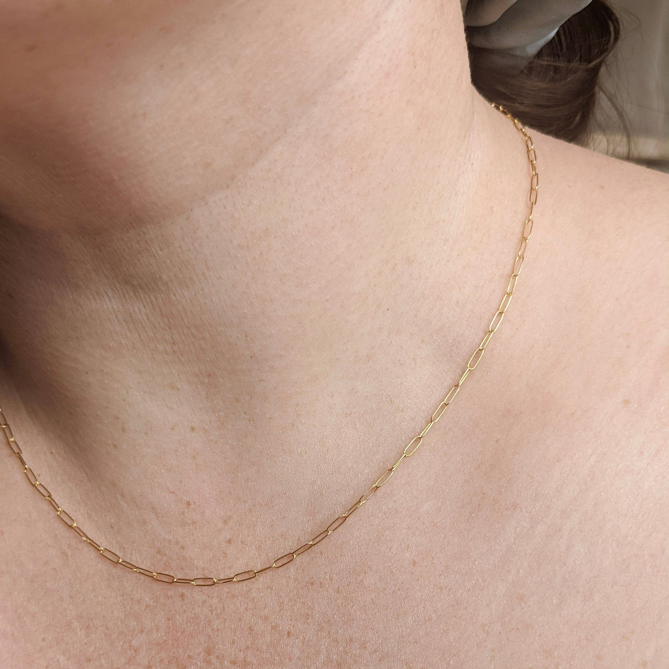 Fine Paperclip Chain Necklace