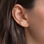 Round solitaire stud | 14ct Gold